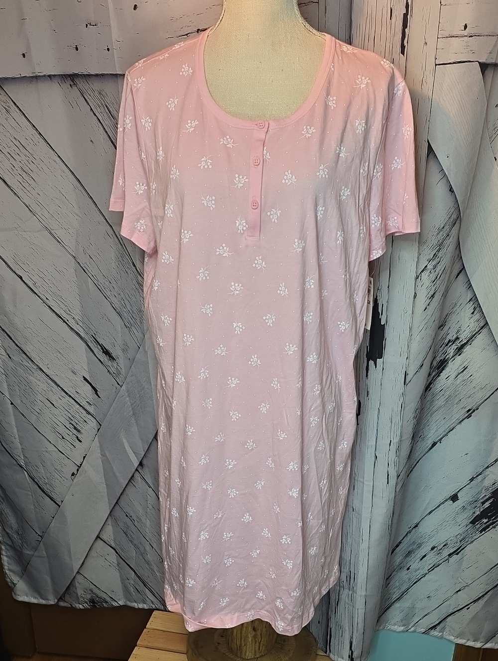 Charter Club Pink Floral  Nightgown In XL